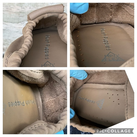 Hush Puppies Ballet Flats Leather Taupe Tan Moccasin HPO Flex Slip On Size 7.5 M - Picture 16 of 16